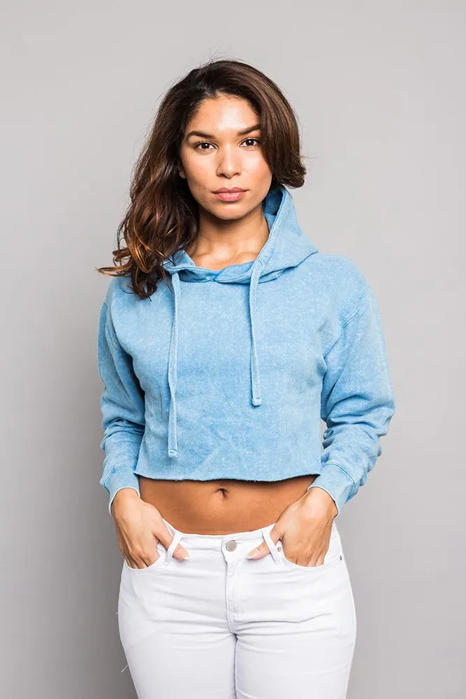 Women's Essential Cropped Long Sleeve Hoodie