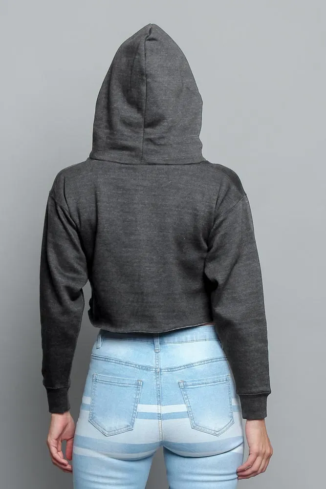 Women's Essential Cropped Long Sleeve Hoodie