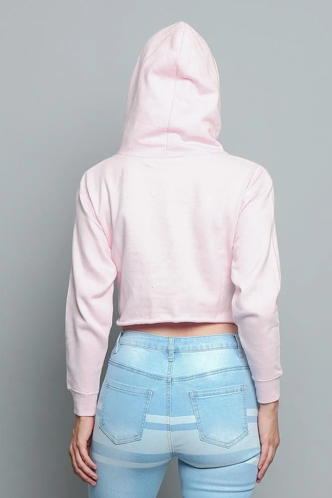 Women's Essential Cropped Long Sleeve Hoodie