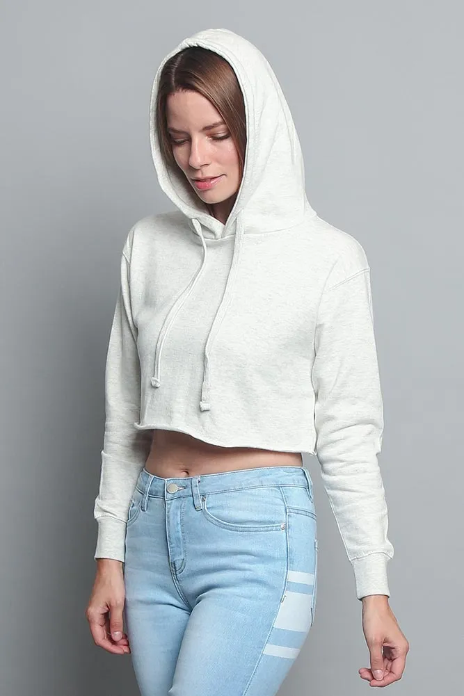 Women's Essential Cropped Long Sleeve Hoodie