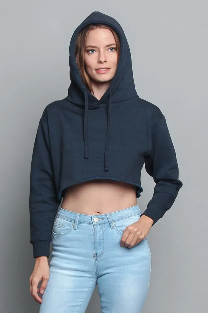 Women's Essential Cropped Long Sleeve Hoodie