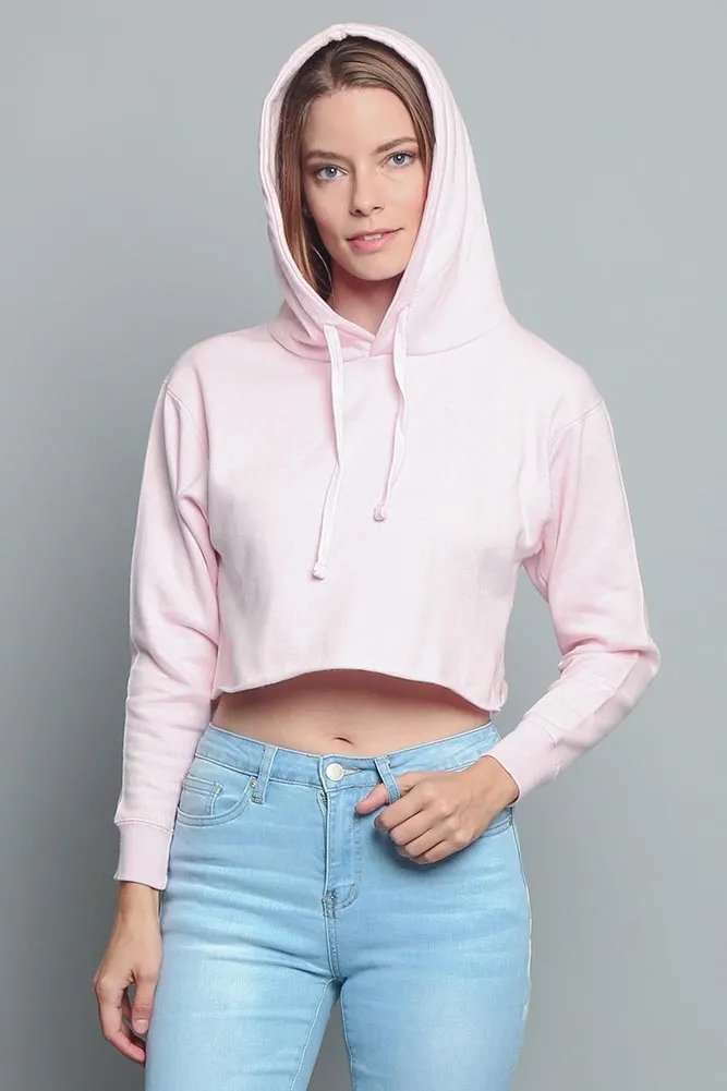 Women's Essential Cropped Long Sleeve Hoodie