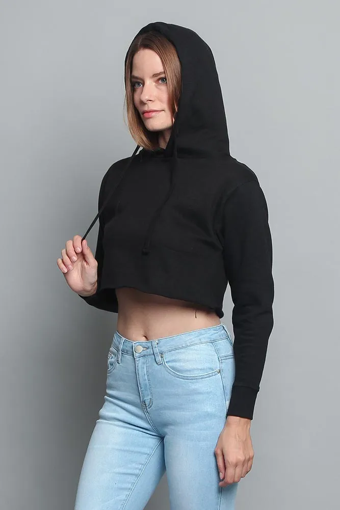 Women's Essential Cropped Long Sleeve Hoodie