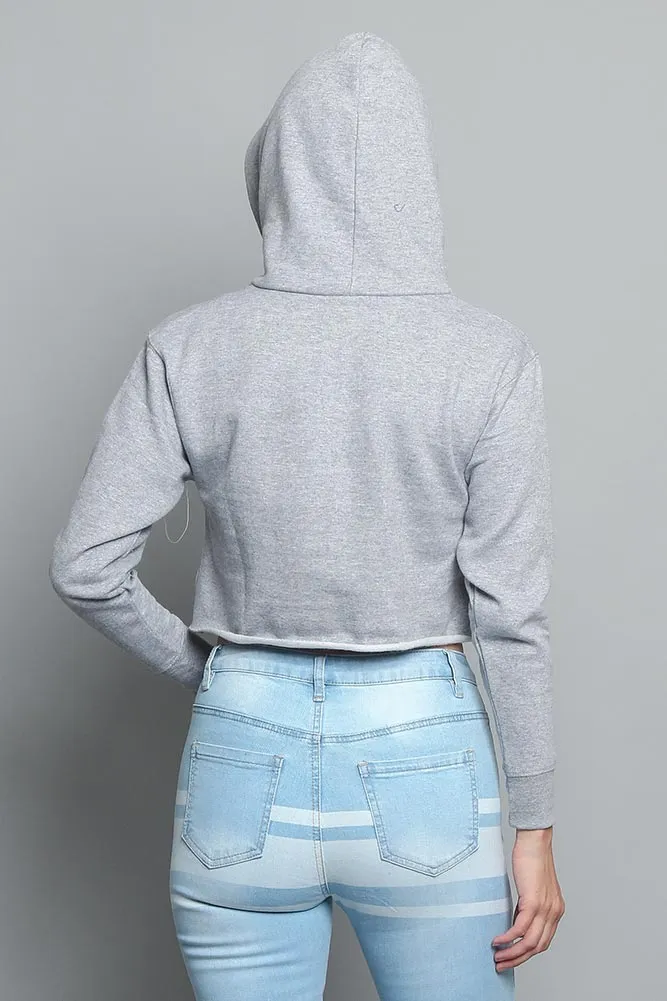 Women's Essential Cropped Long Sleeve Hoodie