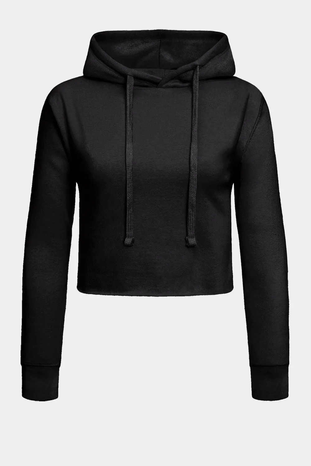 Women's Essential Cropped Long Sleeve Hoodie