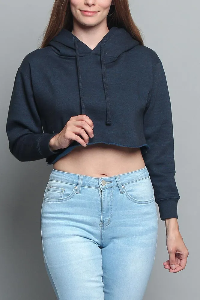 Women's Essential Cropped Long Sleeve Hoodie