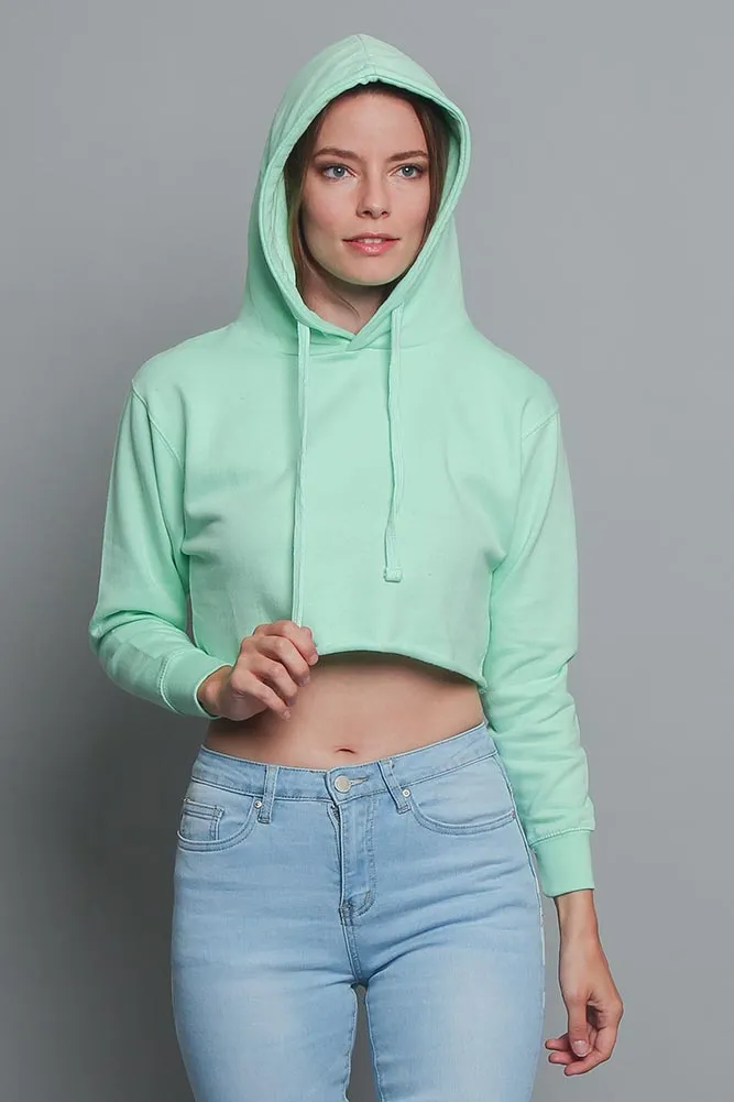 Women's Essential Cropped Long Sleeve Hoodie