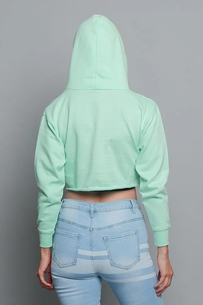 Women's Essential Cropped Long Sleeve Hoodie