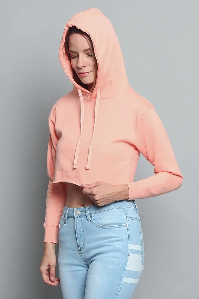 Women's Essential Cropped Long Sleeve Hoodie