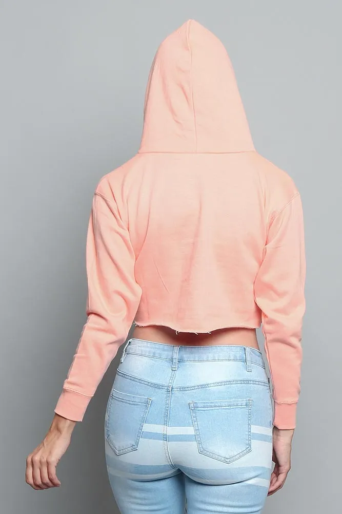 Women's Essential Cropped Long Sleeve Hoodie