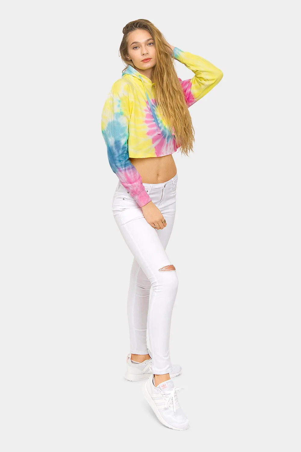 Women's Essential Cropped Long Sleeve Hoodie