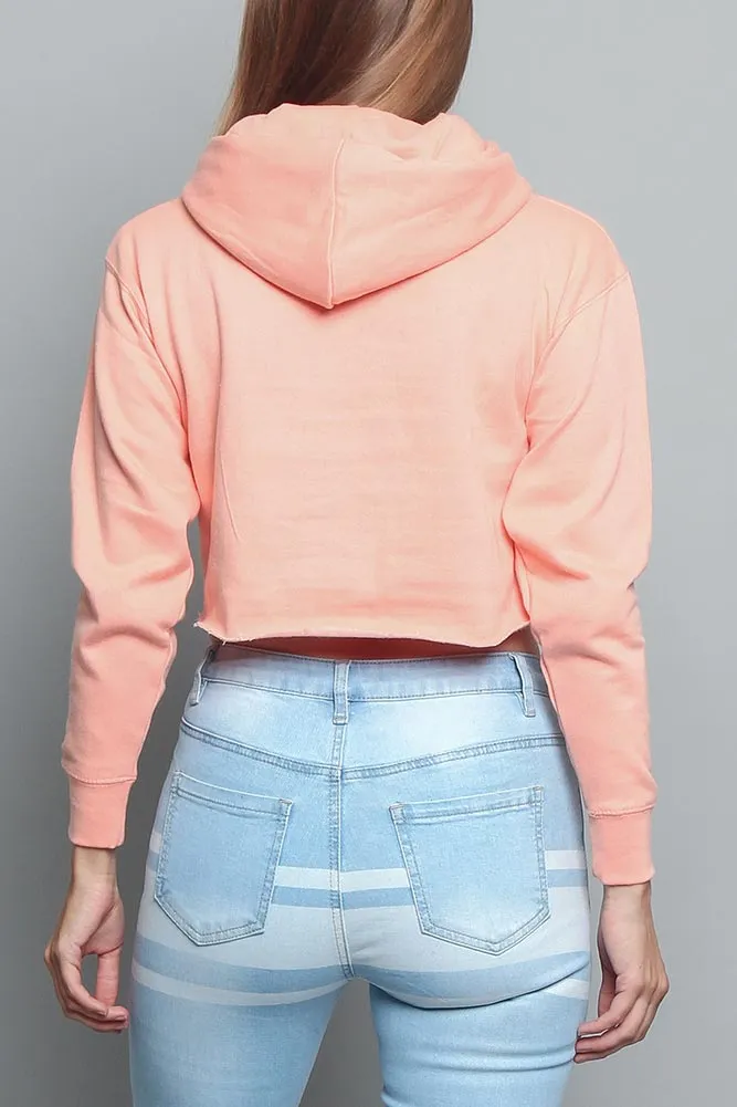 Women's Essential Cropped Long Sleeve Hoodie