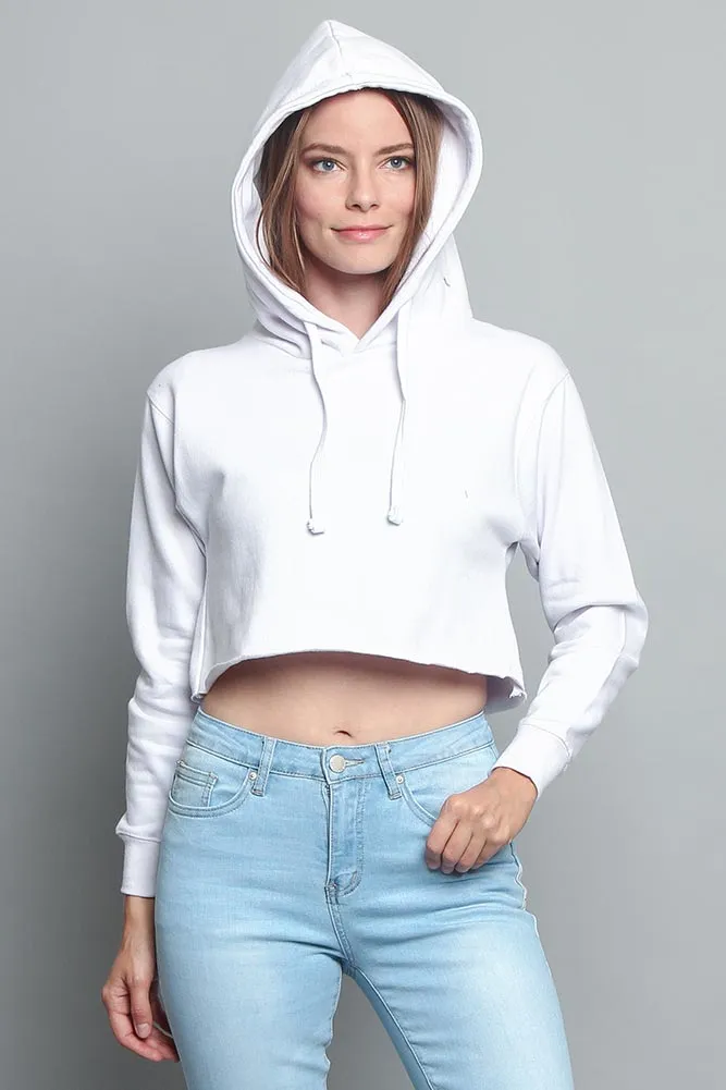 Women's Essential Cropped Long Sleeve Hoodie