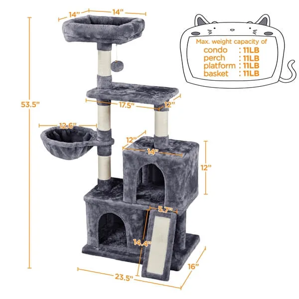 Yaheetech Cat Tree 53.5 Inch