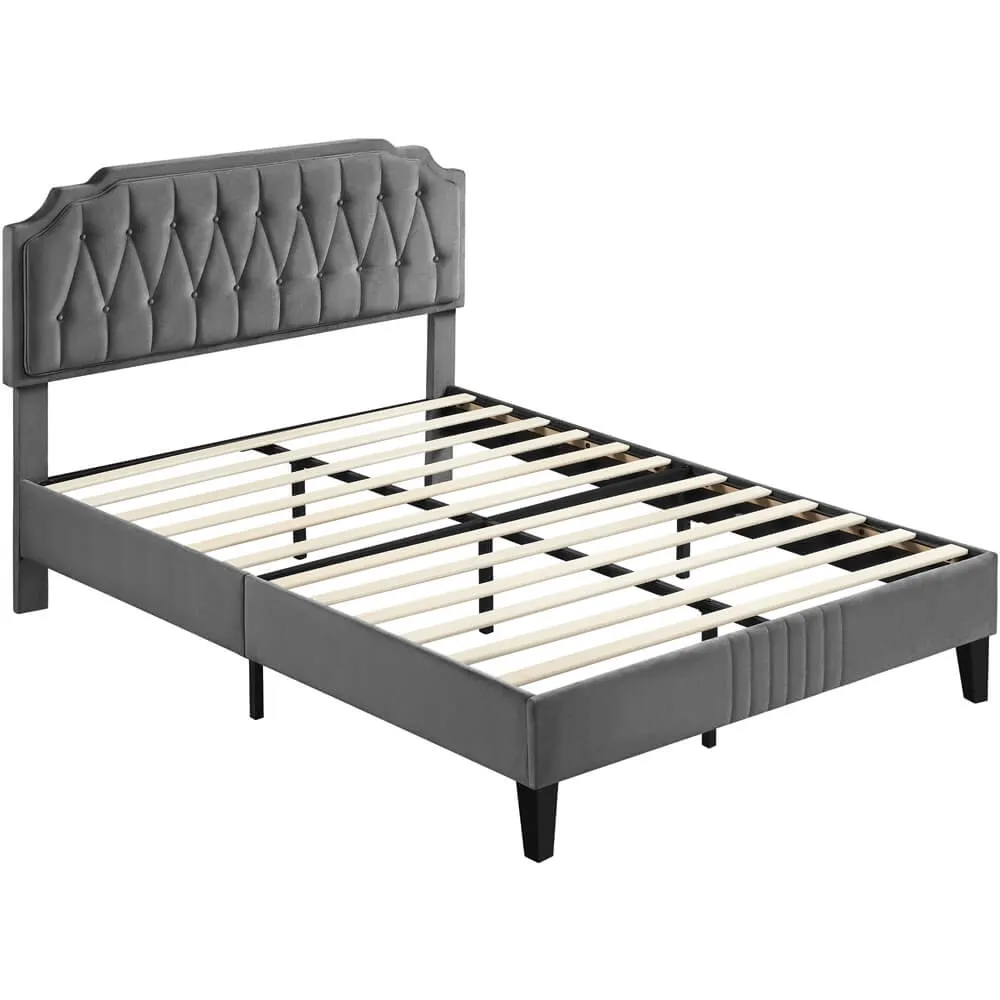 Yaheetech Queen Size Upholstered Bed Frame